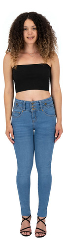 Pantalón Skinny Britos Jeans Mujer Azul Corazón 025051