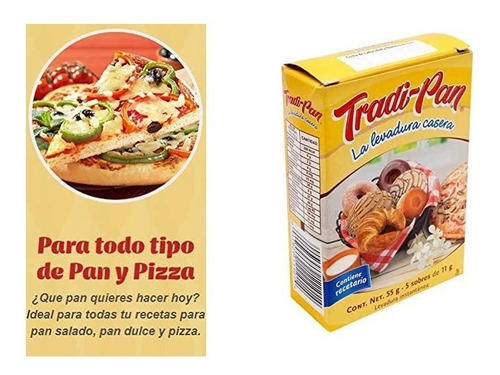 Levadura Seca Instantanea Activa Tradipan 2 Cajas C 5 Sobres