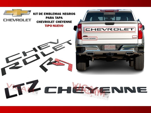 Kit De Emblemas Para Tapa Chevrolet Cheyenne Tipo Nuevo