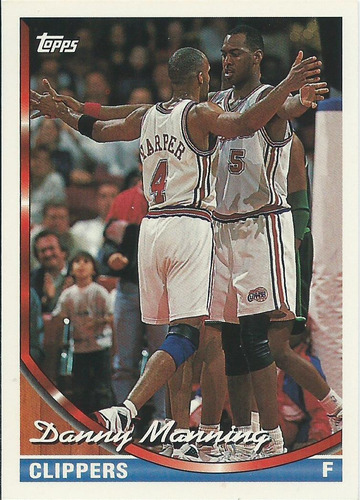 Barajita Danny Manning Topps 1993-94 #354 Clippers