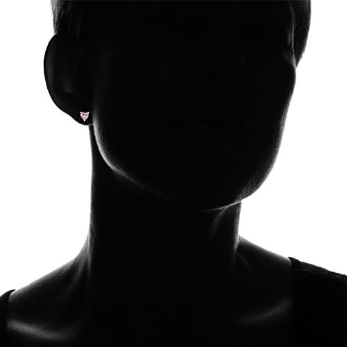 Pendientes De Tuerca Con Forma De Corazón De 6 Mm De Turmali