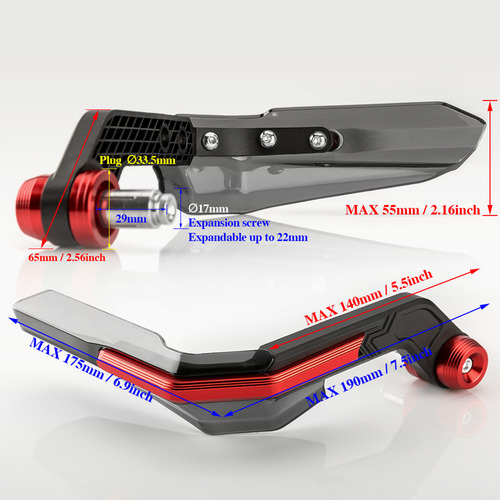Manillar Universal Handguards, Para Protección Contra El Vie