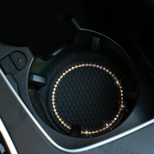 6 Universal Vehicle Auto Cup Holder Insert Cristal Rosa