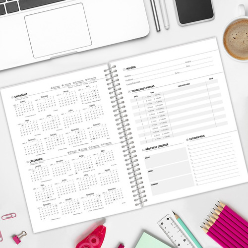 Caderno Universitário Personalizado Profissões Rosê 20 Mat Cor Eng. De Alimentos