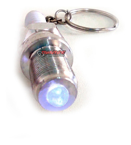 Imagem 2 de 4 de Chaveiro Tuning Imitando Vela De Motor Com Iluminação