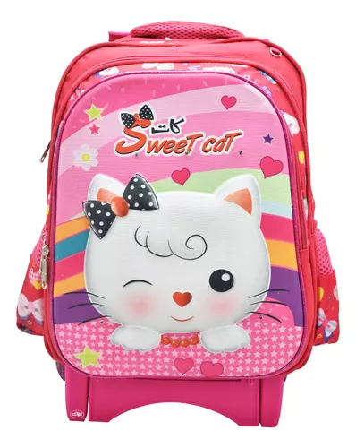 Mochila Con Ruedas Lucky Cat