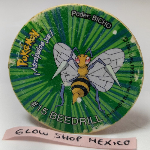 Tazo Pokémon 2 - Beedrill #15 Est. 8 Sabritas Original