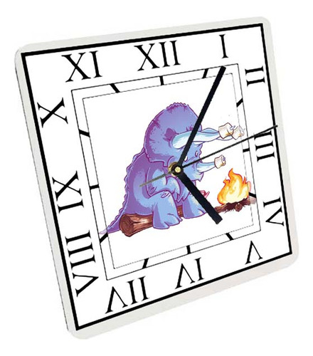 Reloj Madera Brillante Pared Y Mesa Diseño Dinosaurios A10
