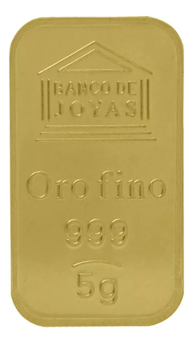 Oro 24k Lingote 5 Gramos Pureza 99.9