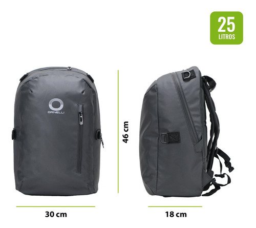 Imagen 5 de 10 de Mochila Para Moto Porta Casco Nuts Con Red Desmontable
