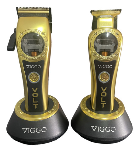 Kit Volt Viggo Maquina Cortar Pelo Clipper + Trimmer   
