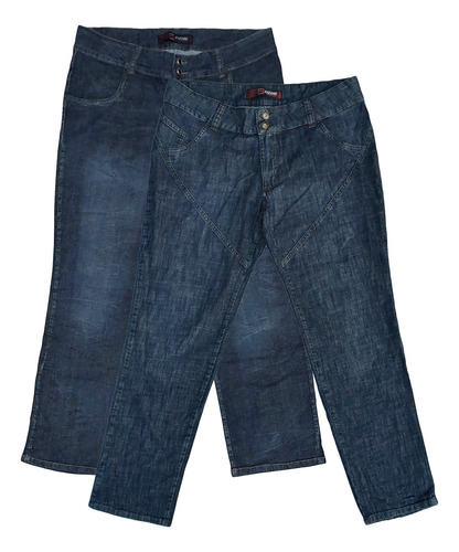 Kit 02 Calças Jeans Femininas Ref 49 Plus Size Tamanho 54