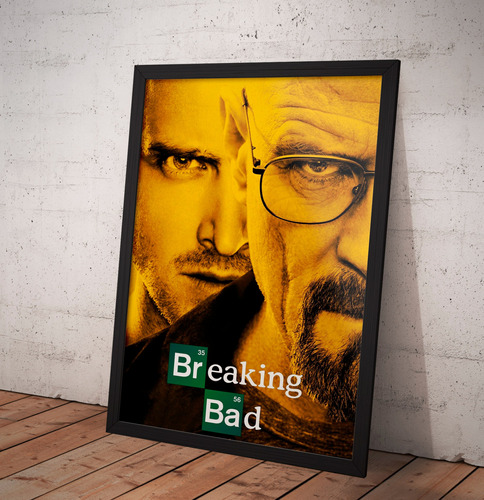 Cuadros De Breaking Bad 34x46cm Marco Negro Imprimetuposter