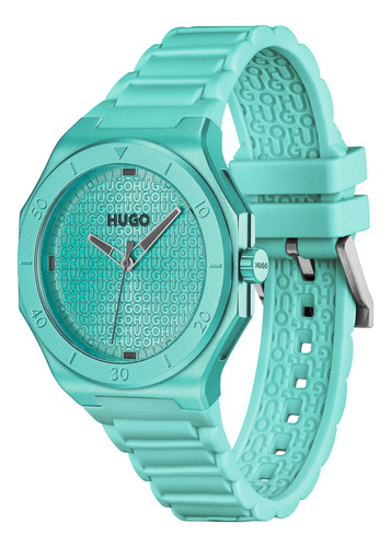 Hugo Reloj Hombre 42 Mm 3 Manecillas Silicón 1530394 Verde