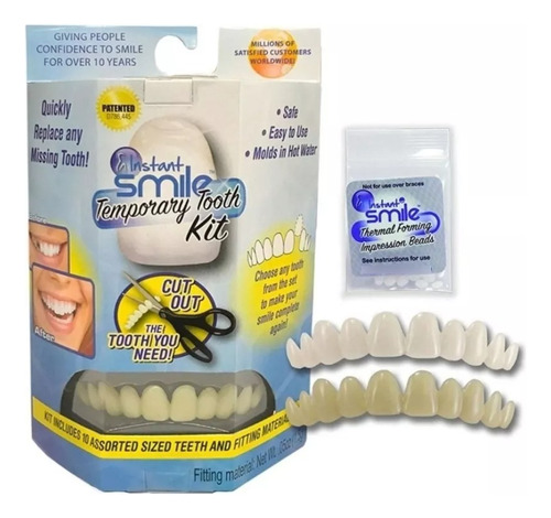Kit Instant Smile Dientes Prótesis De Reemplazo Temporal 