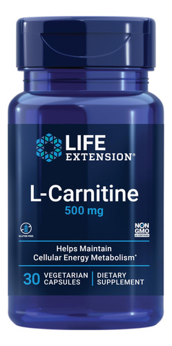 Suplemento Energético Life Extension L-carnitina 500 Mg