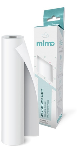 Adesivo Vinil Fosco Branco Neve 23cmx2,5m Mimo