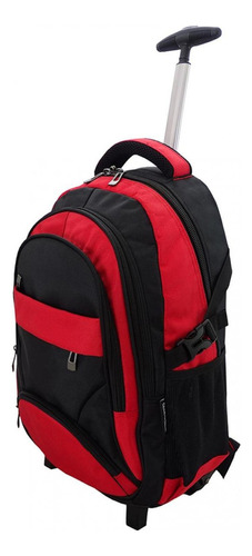 Mochila Backpack Ruedas Escuela Oficina Resistente Almonte Color Negro