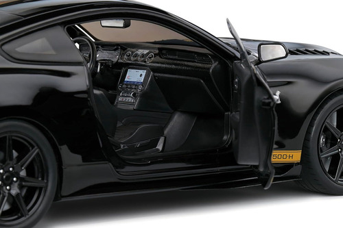 Miniatura Ford Mustang Shelby Gt500-h (Hertz) 2023 Preto 1:18 Solido