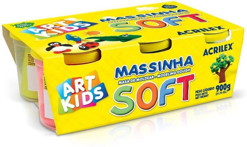 Massinha De Modelar Soft - Caixa Com 6 Potes 150g - Acrilex