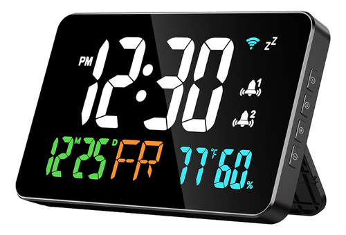 Reloj Digital Despertador Wifi, Letras Extra Grandes, T