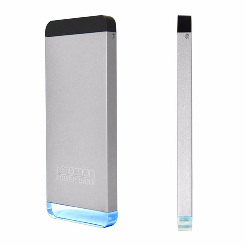 Necnon Power Bank 6500mah Bateria Portatil Pw-02np Plata