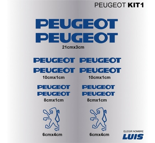 Peugeot Kit1 Sticker Calcomania Para Cuadro De Bicicleta