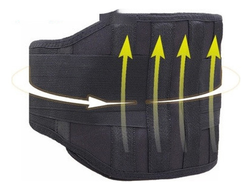 Cinturón De Tracción Lumbar Para Ciática Y Nervios Pinzados Color Black Edge Talla L