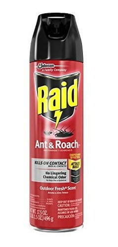 Raid Ant And Roach Kills On Contact Sin Olor Químico Persist