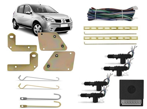 Trava Eletrica Renault Sandero 4 Portas + Suporte