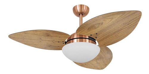 Ventilador De Teto Vd42 Dunamis Cobre Rádica Freijó 220v