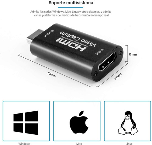 Imagen 5 de 7 de Tarjeta De Captura De Video Hdmi 2.0 A Usb Fhd