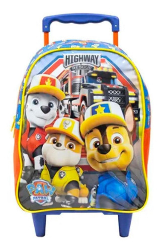 Mochila Rodinhas Escolar Paw Patrol Resgate 14''- Xeryus