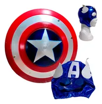 Comprar Escudo Capitán América + Máscara Niño Disfraz Para Niño Azul Capitán América