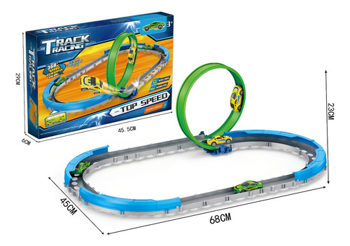 Pista De Carrinho Infantil Looping Top Speed Tipo Hotwheels Cor Amarelo