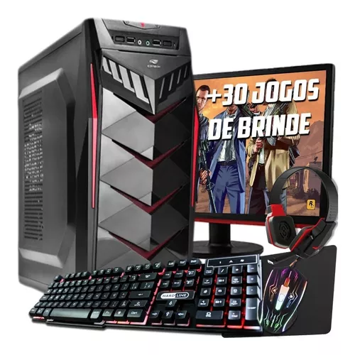 Pc Gamer Completo I3 Bluecase, Gt 1030 C/ Leds Frete Gratis