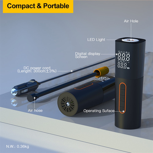 Bomba Infladora Universal Portátil Para Coches Smart, 12 V