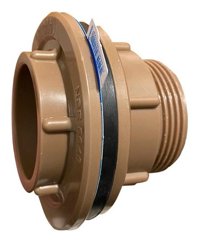 3x Adaptador Flange 20mm (1/2'') Marrom Para Caixa D' Água
