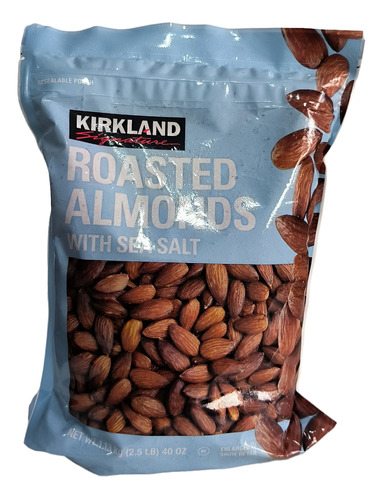 Almendras Con Sal, 1,13 Kg/ 2.5 Libras. Kirkland Importadas 