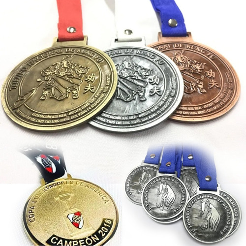 100 Medallas Con Logo 60 Mm Diseño Propio De Metal Doble Faz