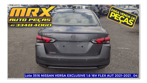 Sucata Nissan Versa Exclu 1.6 16v Flex Aut 2021 Pecas