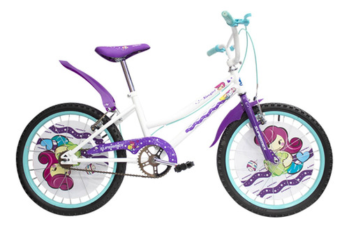 Bicicleta R20 Para Niña Morado Blanco Nice Girl Gosa