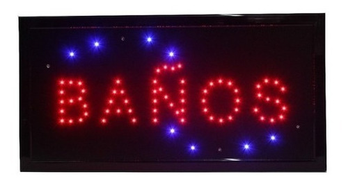 Cartel Led Baños  Luminoso 48x25