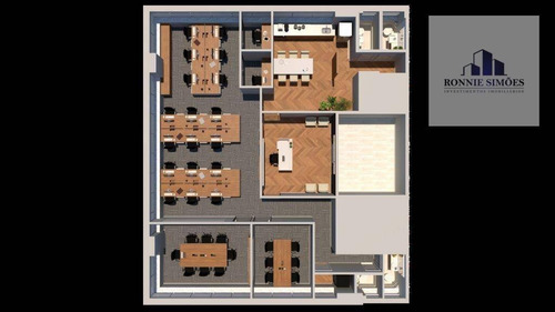Imagem 10 de 11 de Sala, Laje Para Alugar No Itaim Bibi, 5 Salas, 4 Vagas De Garagem, 2 Banheiros, 1 Cozinha, 165 M², São Paulo. - Sa0575