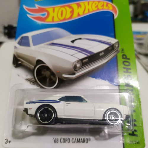 Hot Wheels 68 Copo Camaro Blanco 224/250 Car Toy Metal