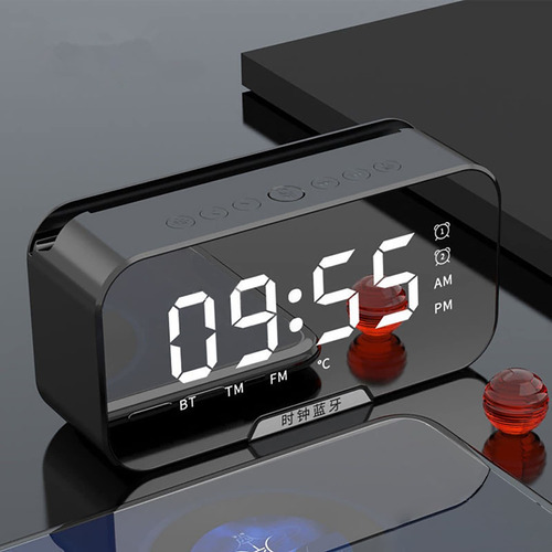 Reloj Despertador Multifuncional Altavoz Bluetooth Para