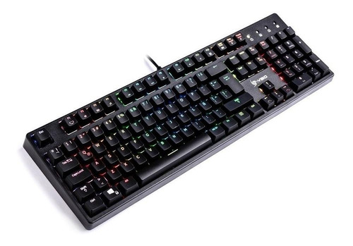 Imagen 2 de 2 de Teclado gamer VSG Alnilam QWERTY Kailh Blue español latinoamérica color negro con luz RGB