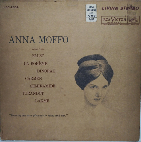 Anna Moffo  Arias From Faust / La Bohème / Dinorah Lp