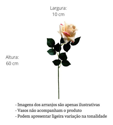 5 Rosas Artificiais Aveludada Para Decoração E Arranjo | Parcelamento sem  juros