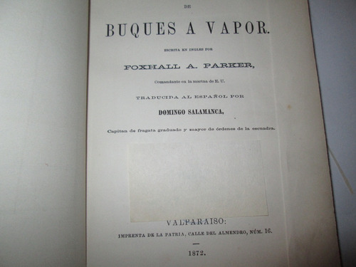 Táctica De Escuadras De Buques A Vapor Foxhall  Parker 1872